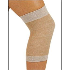 Tutore ginocchio in lana e cotone Elan beige