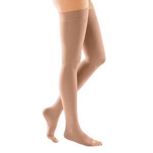 Calza compressiva autoreggente corta a punta aperta CL.3