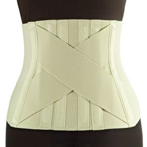 Corsetto elastico lombosacrale con 4 rinforzi paravertebrali e supporto lombare ad incrocio Iper Back