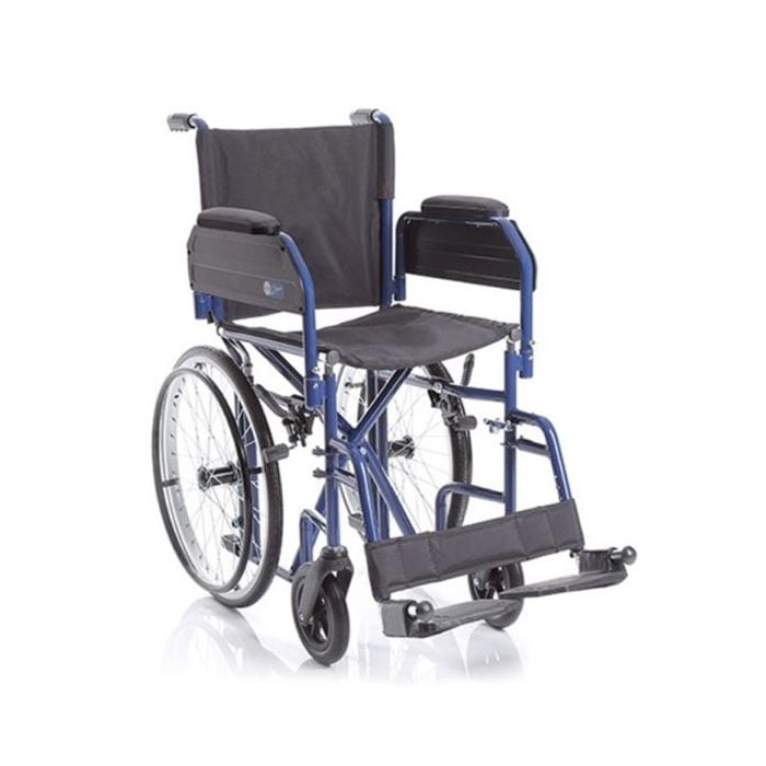 Carrozzina ad autospinta Skinny per spazi stretti con pedane elevabili