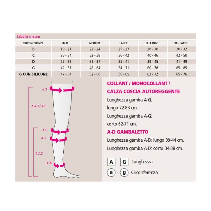 Calze autoreggenti elastiche Duomed Smooth nere a punta chiusa