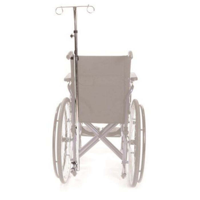 Portaflebo in acciaio regolabile per carrozzine per disabili
