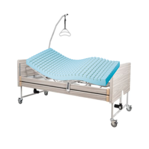 struttura letto elettrico grigio e materasso