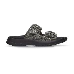 Ciabatte sanitarie Link tessuto strass Black