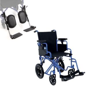 sedia a rotelle per disabili con pedane