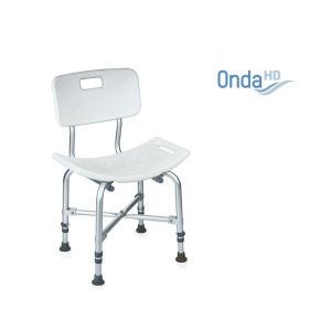 sedia doccia con schienale in alluminio