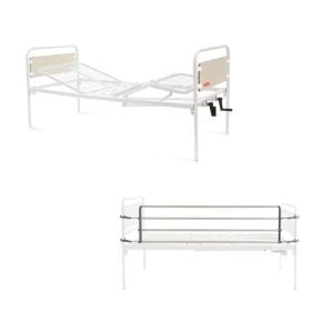 Letto ortopedico due manovelle + sbarre letto universali