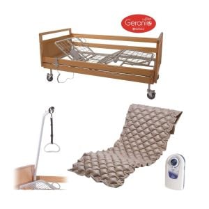 letto elettrico + materasso antidecubito + asta sollevamalati