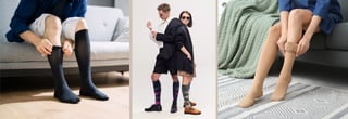 Calze compressive per gambe leggere in estate